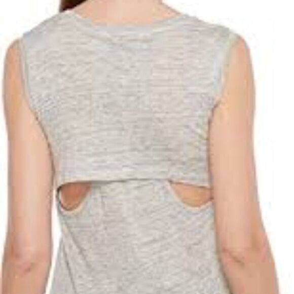 BLANKNYC Sleeveless Linen Cut Out Tank White Large - Picture 2 of 9